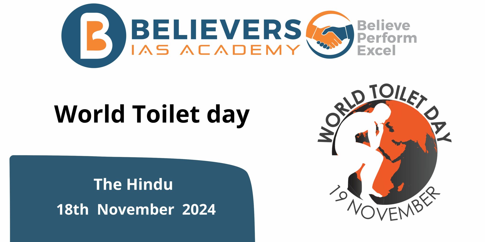 World Toilet day Believers IAS Academy