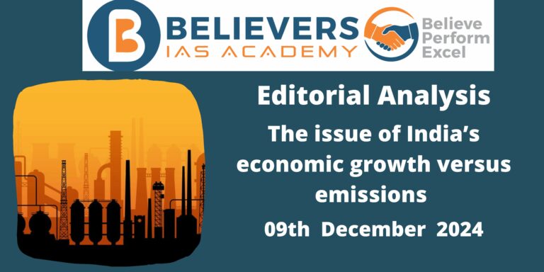 The issue of India’s economic growth versus emissions