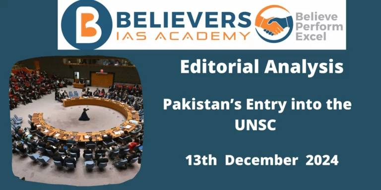 Pakistan’s Entry into the UNSC