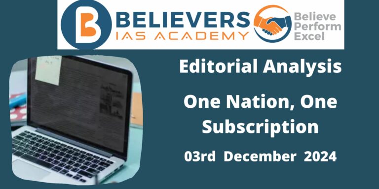 One Nation, One Subscription