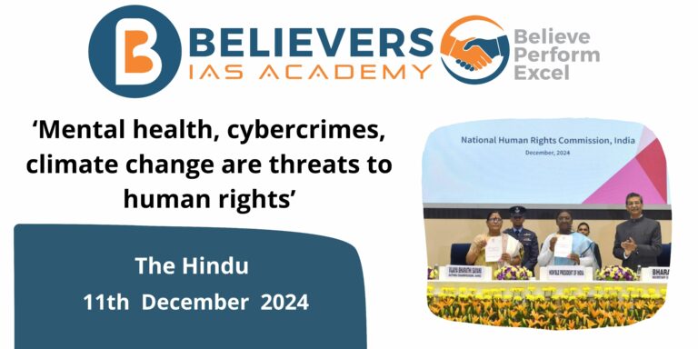 ‘Mental health, cybercrimes, climate change are threats to human rights’