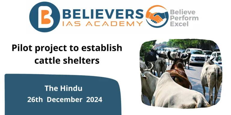 Pilot project to establish cattle shelters