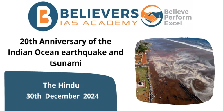 20th Anniversary of the Indian Ocean earthquake and tsunami