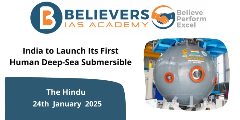 India to Launch Its First Human Deep-Sea Submersible