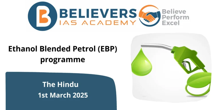 Ethanol Blended Petrol (EBP) programme