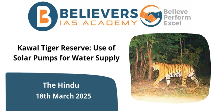 Kawal Tiger Reserve – Use of Solar Pumps for Water Supply