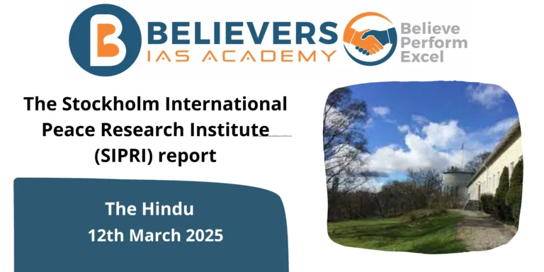 The Stockholm International Peace Research Institute (SIPRI) report