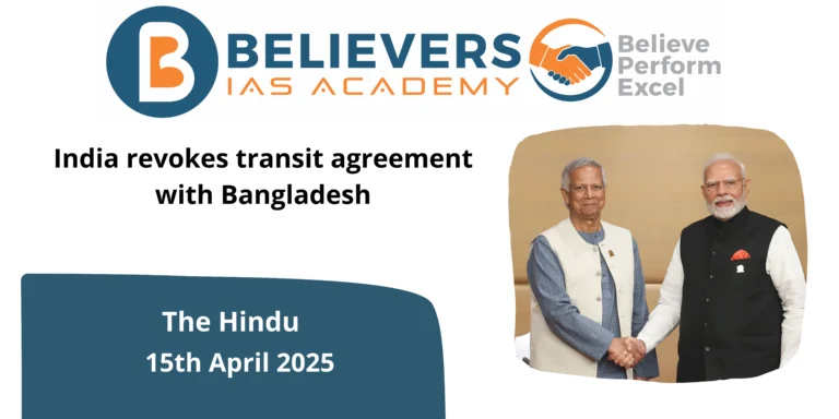 India revokes transit agreement with Bangladesh