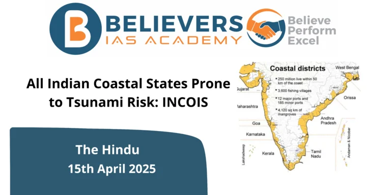 All Indian Coastal States Prone to Tsunami Risk: INCOIS