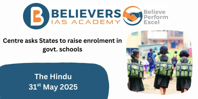 Centre asks States to raise enrolment in govt. schools