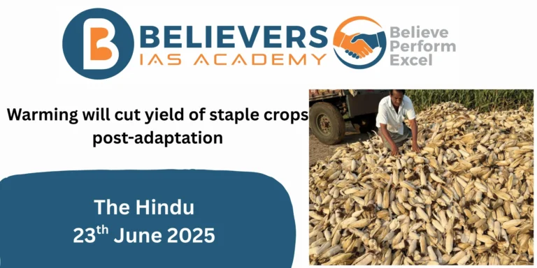 Warming will cut yield of staple crops post-adaptation