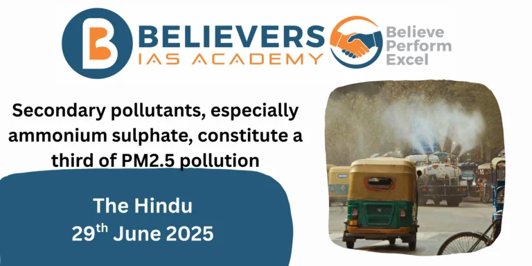 Secondary pollutants, especially ammonium sulphate, constitute a third of PM2.5 pollution