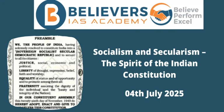 Socialism and Secularism – The Spirit of the Indian Constitution