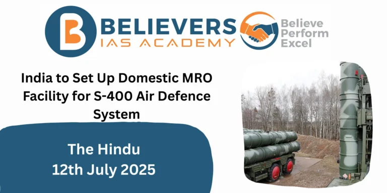 India to Set Up Domestic MRO Facility for S-400 Air Defence System
