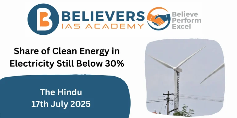 Share of Clean Energy in Electricity Still Below 30%