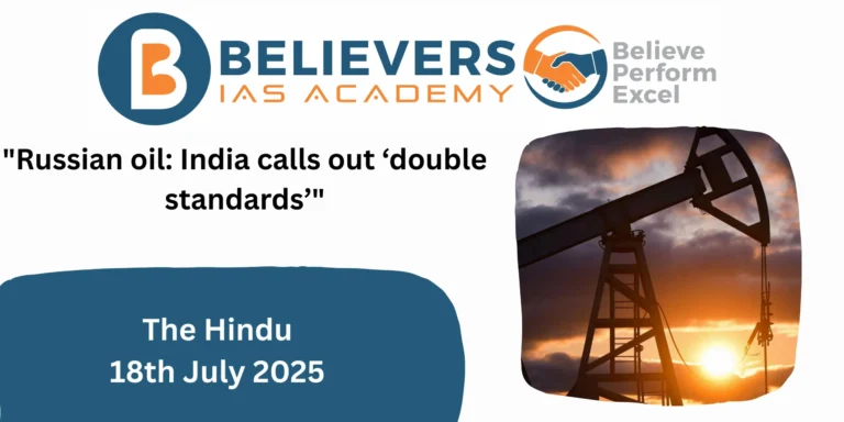 “Russian oil: India calls out ‘double standards’”