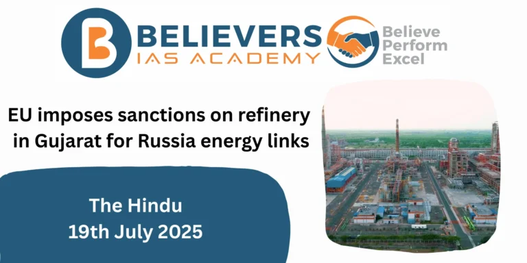 EU imposes sanctions on refinery in Gujarat for Russia energy links