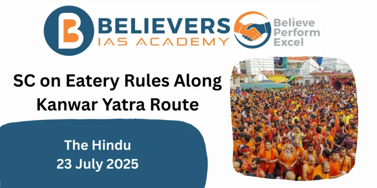 SC on Eatery Rules Along Kanwar Yatra Route