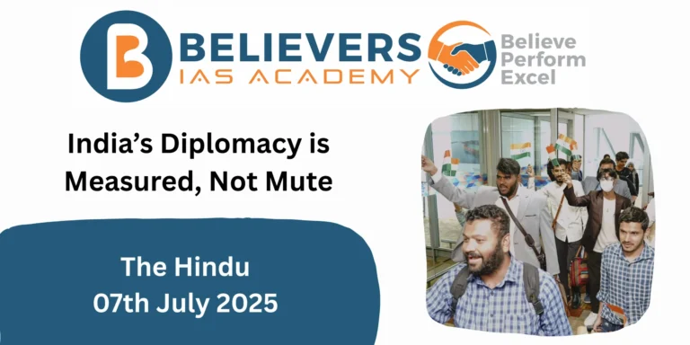 India’s Diplomacy is Measured, Not Mute