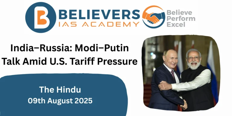 India–Russia: Modi–Putin Talk Amid U.S. Tariff Pressure