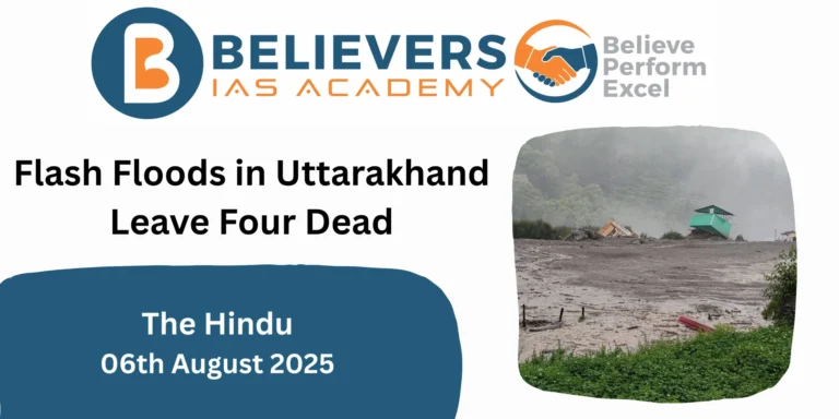 Flash Floods in Uttarakhand Leave Four Dead