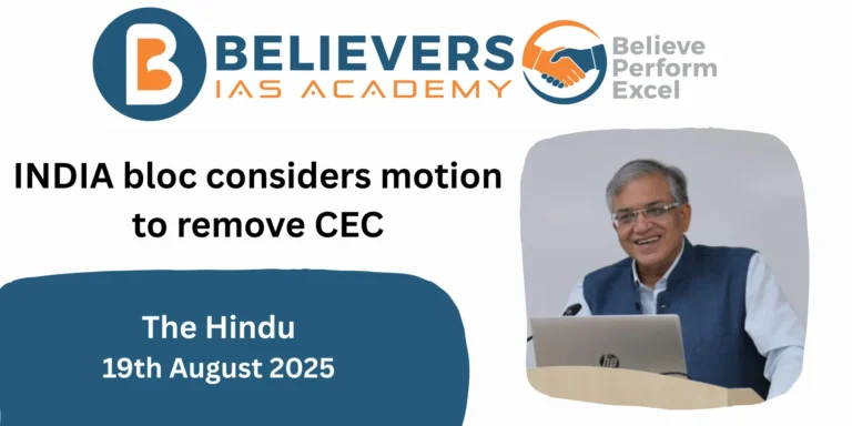 INDIA bloc considers motion to remove CEC