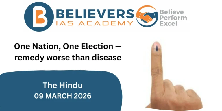 One Nation, One Election — remedy worse than disease