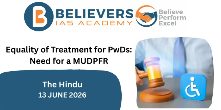 Equality of Treatment for PwDs: Need for a MUDPFR