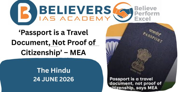 ‘Passport is a Travel Document, Not Proof of Citizenship’ – MEA