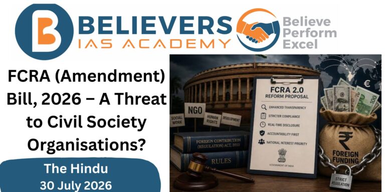 FCRA (Amendment) Bill, 2026 – A Threat to Civil Society Organisations?