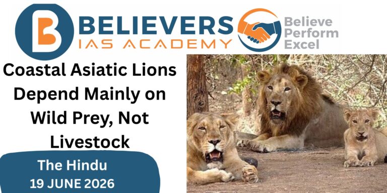 Coastal Asiatic Lions Depend Mainly on Wild Prey, Not Livestock