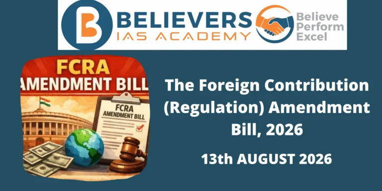The Foreign Contribution (Regulation) Amendment Bill, 2026