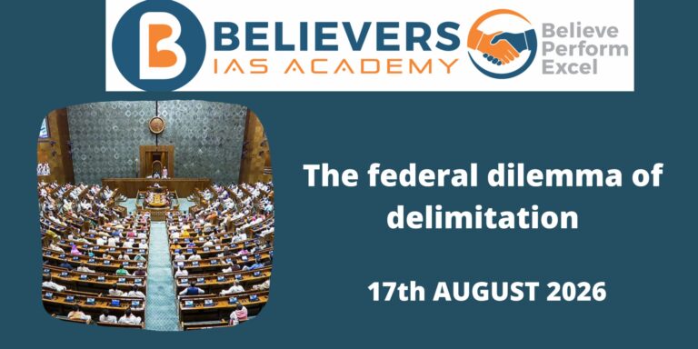 The federal dilemma of delimitation