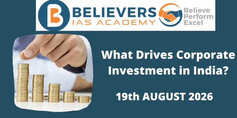 What Drives Corporate Investment in India?