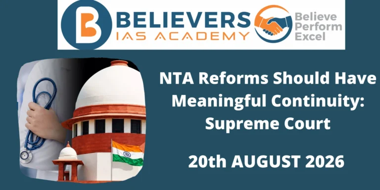 NTA Reforms Should Have Meaningful Continuity: Supreme Court