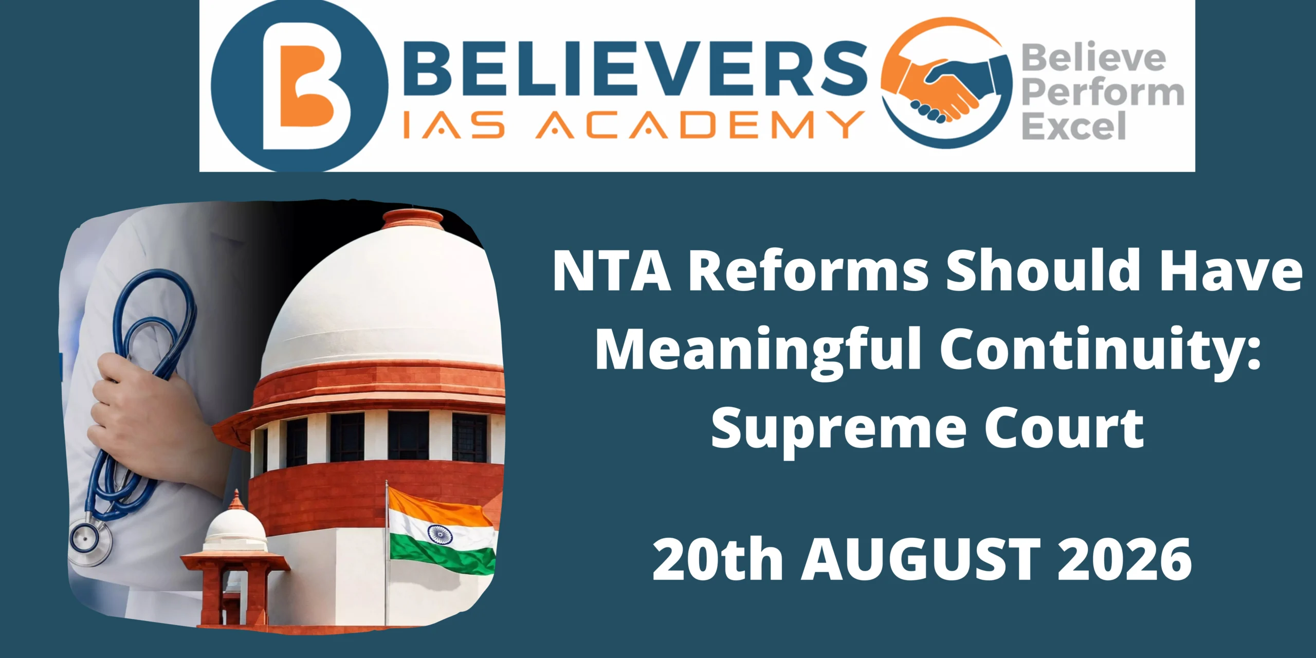 NTA Reforms Should Have Meaningful Continuity: Supreme Court