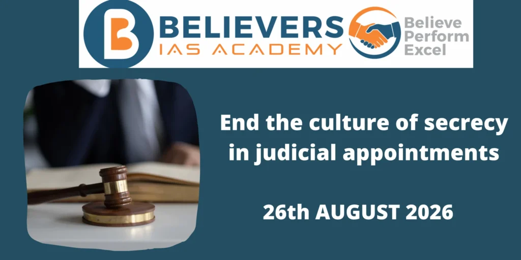End the culture of secrecy in judicial appointments