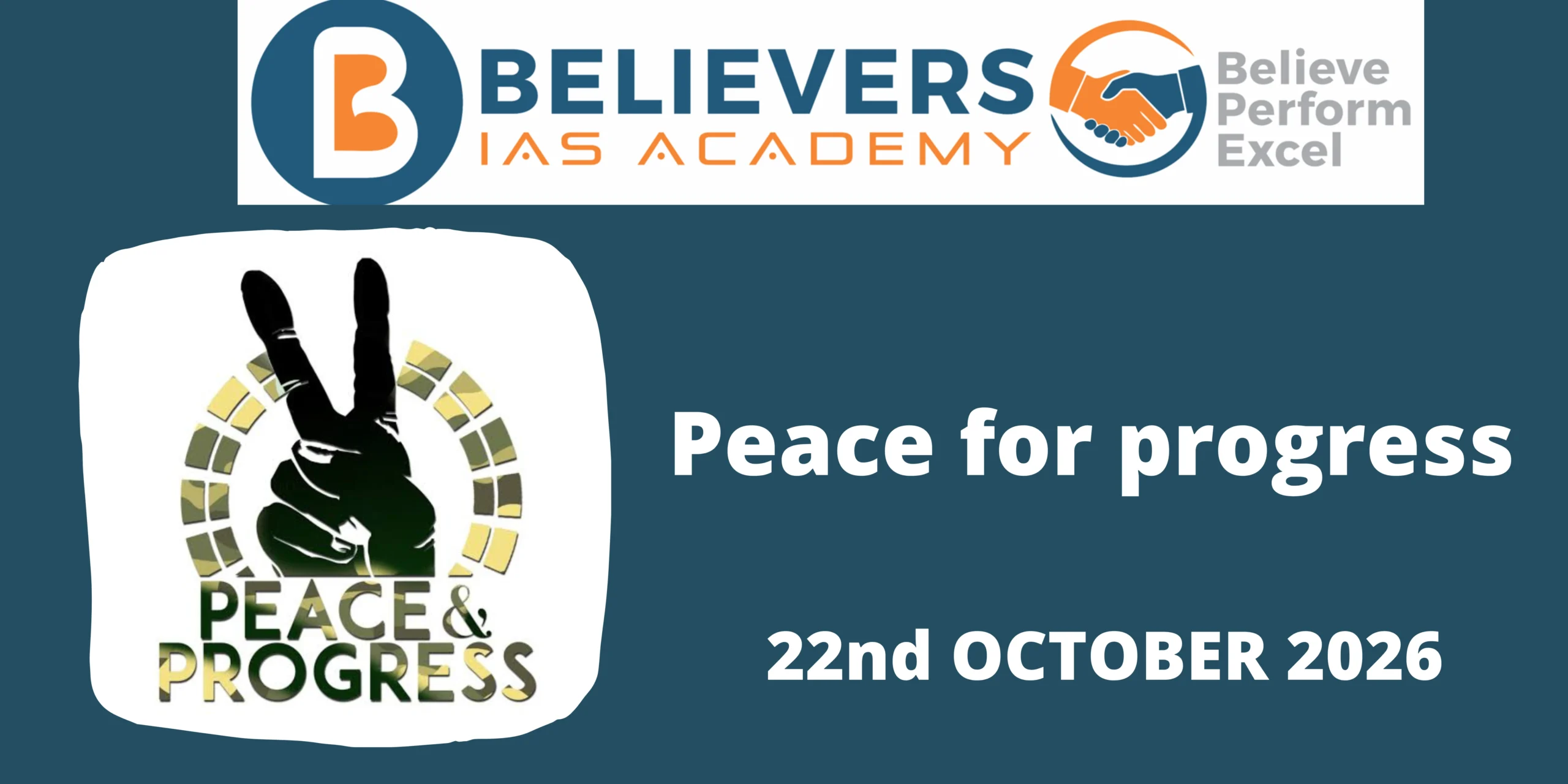 Peace for progress